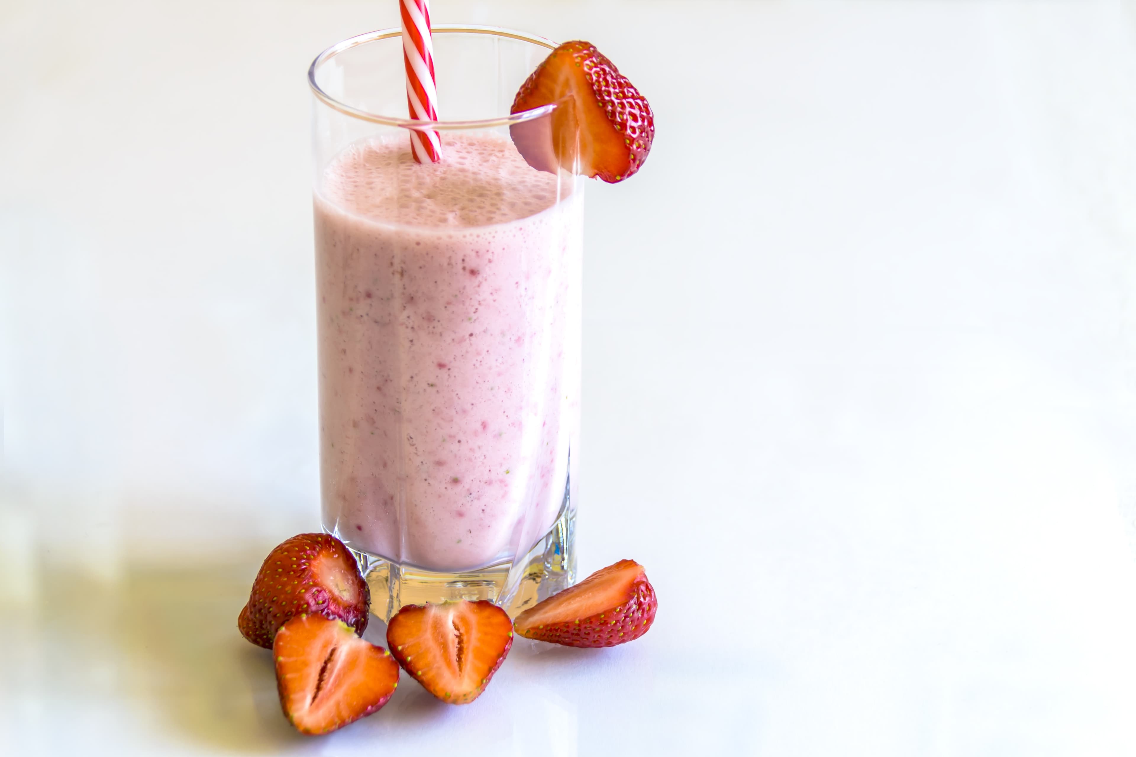 Licuado de fresa y plátano